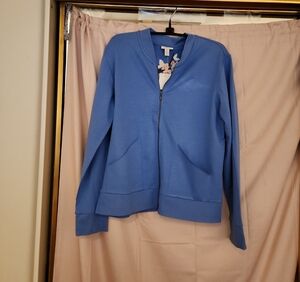 J. Jill Blue Varsity Jacket